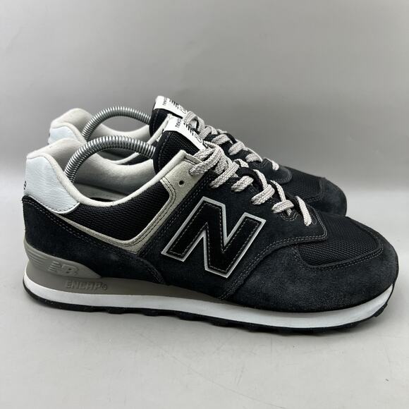 New Balance 574 Classic Running Shoes Men Size 10.5 4E Wide Black Wide Sneakers - Picture 1 of 8